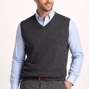 Pronto Uomo Charcoal V-Neck Sweater | L